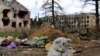 Damage from artillery shells in Avdiyivka. An&nbsp;elderly woman was reportedly killed outside this house while she tended her vegetable patch. April 9, 2016