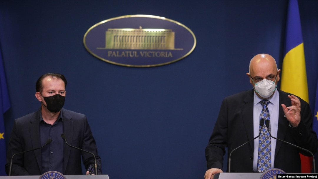 Premierul Florin Citu și secretarul de stat Raed Arafat, persoanele cu cele mai importante atribuții în gestionarea pandemiei.
