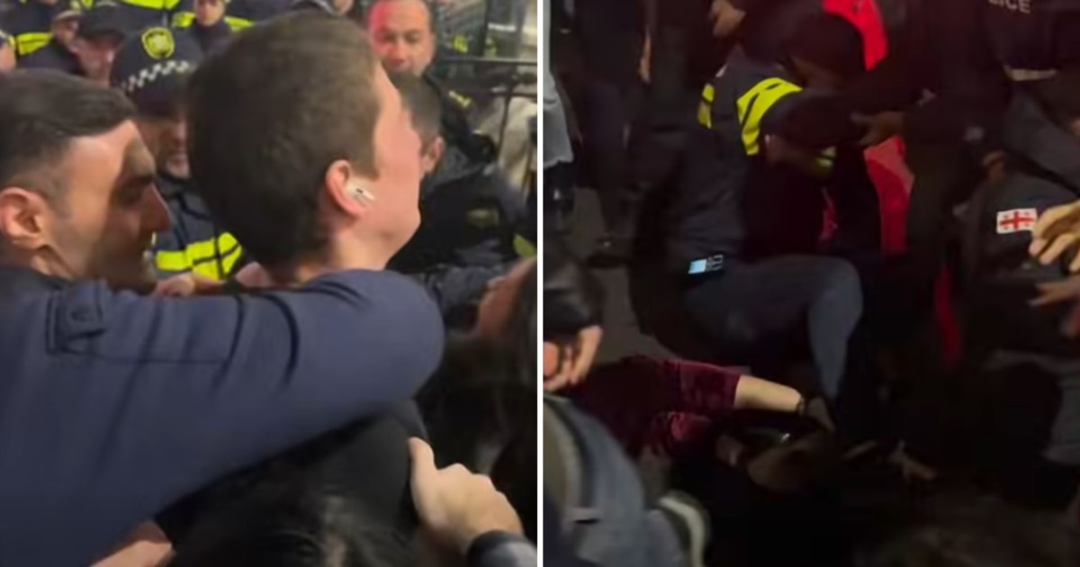 აქციაზე 18 წლის დემონსტრანტი ძალის გამოყენებით დააკავეს, პოლიციამ წაიყვანა არასრულწლოვანიც