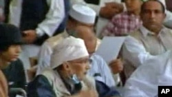 Convicted Lockerbie bomber Abdel Basset al-Megrahi attending a pro-government rally in Tripoli back in July, 2011. 