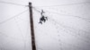 UKRAINE – An entangled Russian drone over a road covered with anti-drone net in the frontline town of Druzhkivka, amid Russia's attack on Ukraine, in Donetsk region, Ukraine April 24, 2026