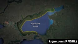 Азовское море и Керченский пролив на карте 