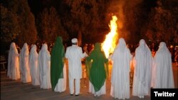 Iranian Zoroastrians celebrating the ancient winter festival of Sadeh believed to be the day of discovery of fire by a mythical King Hushang. FILE PHOTO