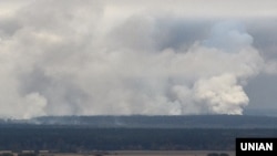 Пожар на складе боеприпасов под Ичней в Черниговской области