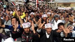 مشهد من مظاهرات الموصل الجمعة 1 آذار