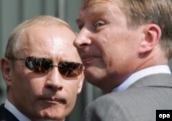 President Putin with then Russian Defense Minister Sergei Ivanov in 2005.