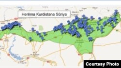 خارطة لغرب كردستان- سوريا