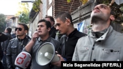 Саакашвилиге қарсылық акциясы. Тбилиси, 27 қазан 2013 жыл.