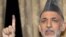 Afghanistan -- President Hamid Karzai at a press conference in Kabul, 20Aug2009