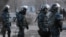 Полицейские отряда специального назначения в Жанаозене после трагических событий декабря 2011 года. 