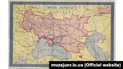 Крим на поштовій листівці «Мапа України». Видавництво «Вісті з Запоріжжя». Львів, 1910-і роки