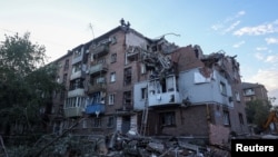 The aftermath of a Russian missile attack in Kharkiv (file photo)