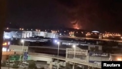 Фурудгоҳи байнулмилалии Кувайт пас аз ҳамлаи паҳбодӣ.