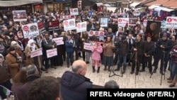 Pamje nga protesta e sotme në Sarajevë