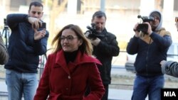 Горднана Јанкулоска на суд за предметот Таргет-Тврдина. Архивска фотографија. 