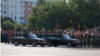 Parada militară organizată la Tiraspol pentru a marca 35 de ani de la proclamarea nerecunoscutei „republicii moldovenești nistrene”, în 1990.