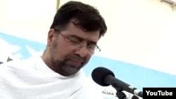 Ghazanfar Roknabadi delivering a speech at Mina, during hajj in 2015, before his disappearance., undated.