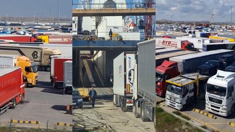 Даҳҳо мошини борбари тоҷикон дар соҳили Баҳри Хазар банд мондааст