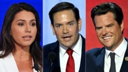 Tulsi Gabbard, Marco Rubio și Matt Gaetz, cele mai noi nominalizări ale lui Donald Trump pentru funcțiile de șef al serviciilor de informații, externe, respectiv procuror general. 