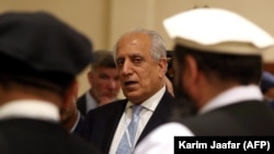 U.S. Special Representative for Afghanistan Reconciliation Zalmay Khalilzad attends the Intra Afghan Dialogue talks in the Qatari capital Doha, July 08, 2019