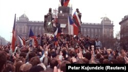 Лістапад 1989, Вацлаўская плошча ў Празе