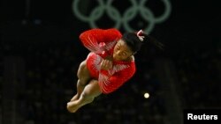 U.S. gymnast Simone Biles is one of the athletes said to have been affected by the security breach. (file photo)