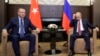 Президент Турции Реджеп Тайип Эрдоган и президент РФ Владимир Путин (слева направо), 2018 год