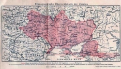 Етнографічна оглядова карта України, видана у Відні в 1916 році. Автор: Степан Рудницький