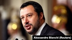 Italian Deputy Prime Minister Matteo Salvini charged that the EU is sanctioning Russia for "alleged violations against Ukraine," while taking no action over Turkey's occupation of northern Cyprus -- "a European country" -- since 1974. (file photo)