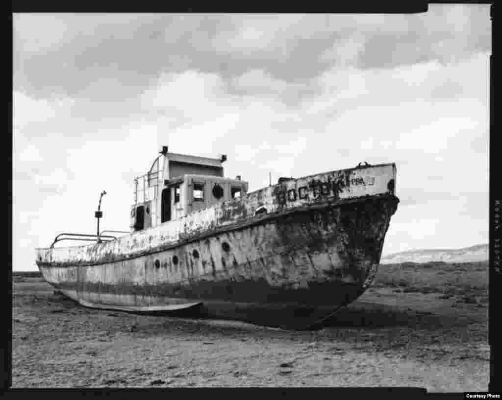 The "Vostok," a fishing vessel abandoned to the elements by the Aral's retreat - Water agreements have been made and broken among Central Asia's post-Soviet republics, with economic hardship and fluctuating water demands making cooperation more difficult (all photos copyright Radek Skrivanek-www.radekphoto.com)