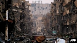 Город Деир Эззор, полностью разрушенный в результате боев между ССА и ИГИЛ