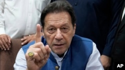 A Pakistani court overturned one conviction against Former Prime Minister Imran Khan (file photo).