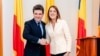 Președintele ales, Nicușor Dan, s-a întâlnit cu președinta Parlamentului European, Roberta Metsola, pe 21 mai 2025, la București.