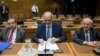 "The meeting was good," the head of the Syrian government delegation, Bashar al-Ja'afarii (center), said in Vienna on January 25.