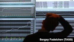 Індэкс РГС падчас таргоў на Маскоўскай біржы ўпаў на 6%