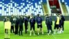 Kosovo: Kosovo National Football team during training session.