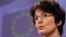 Comisara europeană Marianne Thyssen exprimîndu-se critic la adresa Austriei în ianuarie 2019