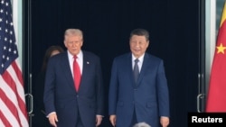 Дональд Трамп (сол жақта) пен Си Цзиньпин (архивтегі фото)