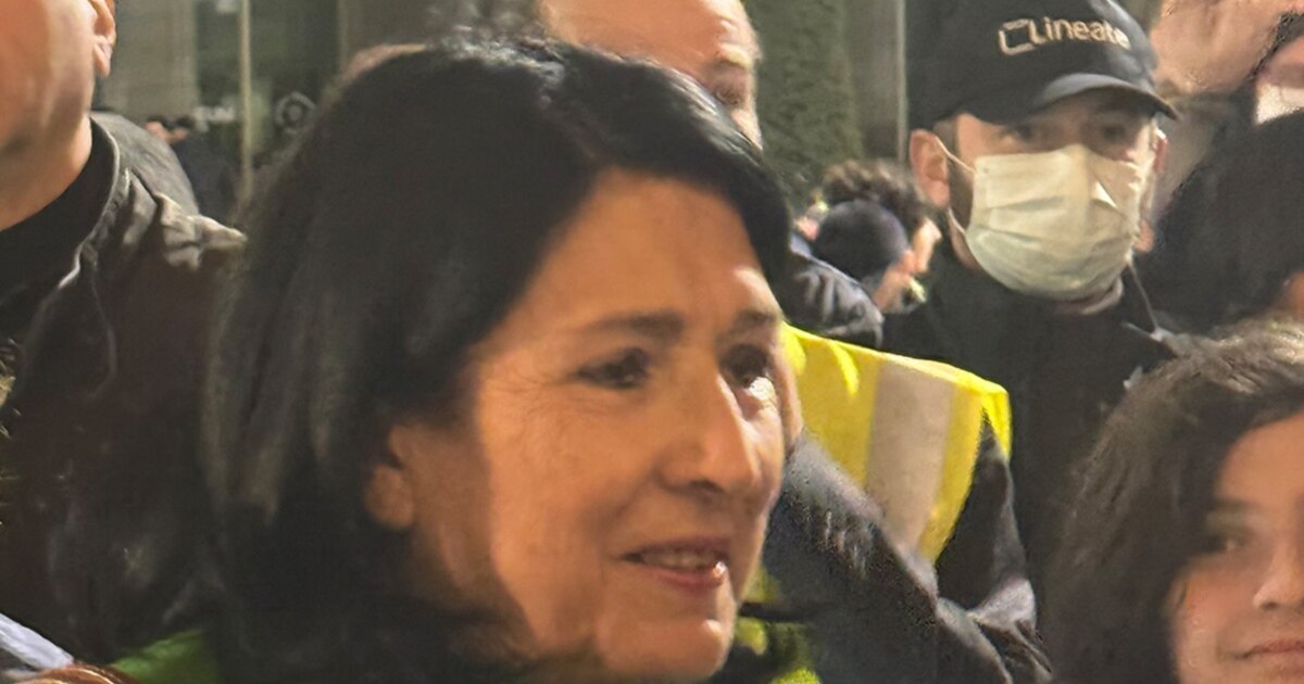 სალომე ზურაბიშვილი რუსთაველზე მიმდინარე საპროტესტო აქციას შეუერთდა