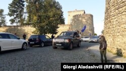 Перед началом акции активисты устроили шествие на автомобилях по центральным улицам города