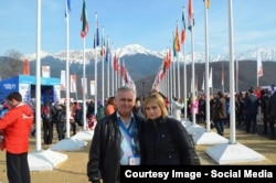 Петр и Юлия Парпуловы на Олимпиаде в Сочи