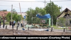Последствия удара в посёлке Балабино, Запорожская область, 7 июня 2026 года