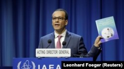 International Atomic Energy Agency (IAEA) acting head Cornel Feruta attends the opening of the International Atomic Energy Agency (IAEA) General Conference at their headquarters in Vienna, September 16, 2019