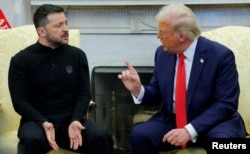 Zelenskyy and Trump exchange views in Washington, D.C. on February 28.