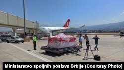 Donacija Srbije na aerodromu Rafik Hariri u Bejrutu, 17. avgust 2021. 