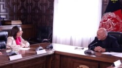 Маргарыта Роблес сустракаецца з прэзыдэнтам Аўганістану Махамадам Ашрафам Гані, 2018 год.
