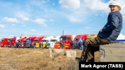 Забастовка дальнобойщиков против системы взимания платы за проезд по автодорогам "Платон" в Улан-Удэ, 2017 год