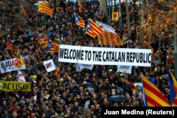 Barcelona, manifestație a separatiștilor, 16 februarie 2019.