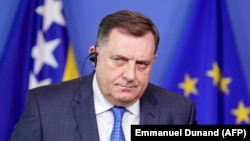 Bosnian-Serb leader Milorad Dodik is well-known for his hostility toward some members of the media. (file photo)