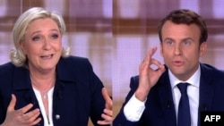 Marine Le Pen və Emmanuel Macron